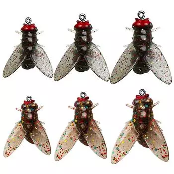 20 шт. бионических наживок для ловли рыбы нахлыстом крючок для ловли рыбы нахлыстом плавающие приманки рыболовные снасти S/20PCS коричневый