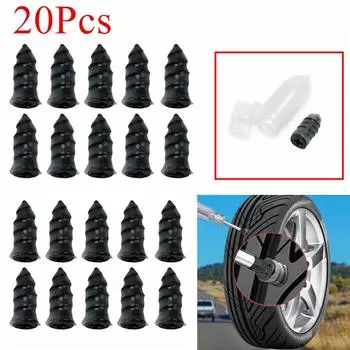 20Pcs Black Vacuum Tire Repair Tubeless Tyre Repair Tool Rubber Nails Small Size