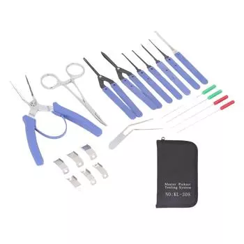 20Pcs Broken Extractor Kit Spring Steel Tap Set Portable Removal Tool with Storage Bag