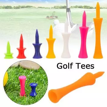 20pcs Colorful Plastic Golf Tee Step Down Graduated Castle Tee Height Control for Golf Accessories blue-37mm