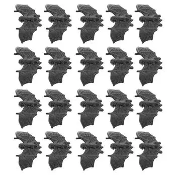 20Pcs Decorative Bat- Toys Adorable Halloween Decors Halloween Mini- Bats Halloween Accessory One Size