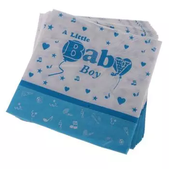 20 шт. одноразовых салфеток для девочек, салфетки для вечеринки в честь рождения ребенка синий