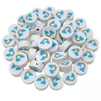 20pcs DIY Handmade Materials for Earrings Beads Necklaces Jewelry Marking with Weather Symbols Fashion Soft Pottery Wind