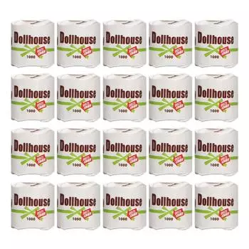 20Pcs Dollhouse Paper Towels Exquisite Realistic Portable 1:12 Miniature Scene Model Toilet Paper белый