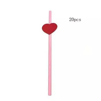 20Pcs Eco-friendly Daisy Flower Paper Straws Degradable Disposable Drinking Straw Restaurant heart