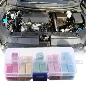 20pcs Fuse Kit 20A-60A F2828-Z PAL Fuse Mini ABS Copper Long Female Fuse Link Jcase FMX PAL Cartridge For Japanese Auto Car United States