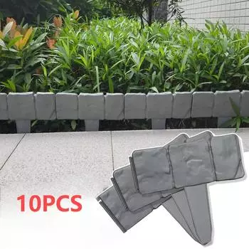 20pcs Garden Supplies Plastic Fence Flower Pot Decoration Pathway Ornaments Lawn Border Fencing Easy to Use 1PC