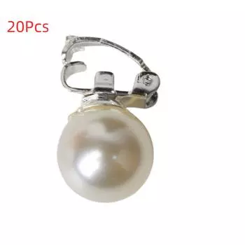 20Pcs Hair Braiding Small Pearl Buckle Hairpins White Bride Hair Buckles for Braids