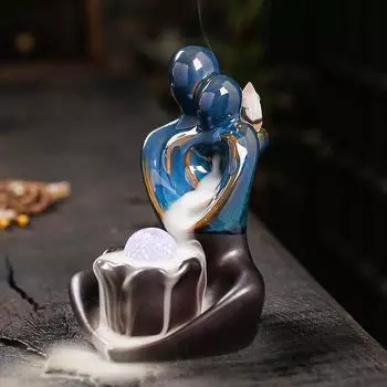 +20Pcs Incense Cones LED Ceramic Aromatherapy Stove Craft Creative Valentine s Day Gift Backflow Incense Burner Home Decoration