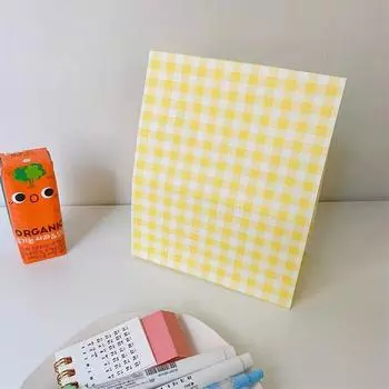 20Pcs Ins Style Colorful Plaid Kraft Paper Bag Birthday Party Graduation Christmas Gift Bag Packaging Bag Candy Sundries Bags жёлтый