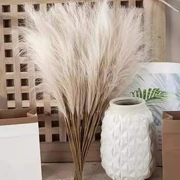 20pcs Lifelike Artificial Pampas Grass - 19 Faux Floral Stems For Home, Office, Wedding & Event Decor | Easy-Care, Long-Lasting Artificial Plants