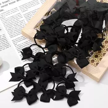 20Pcs/lot Girls Ribbon Hair Bows Rubber Band Kids Lovely Cheer Bowknot Hairband Boutique Children Headband headdress BABY BOWS