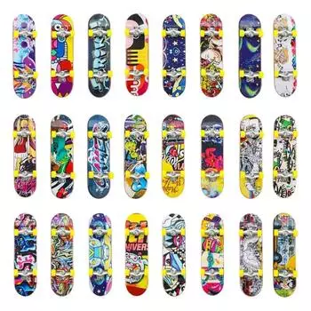 20pcs/Lot Plastic Mini Finger Skateboards Unti-smooth Fingerboard Boys Toy Finger Skate Tech Truck Party Favors Gifts 20pcs mix color