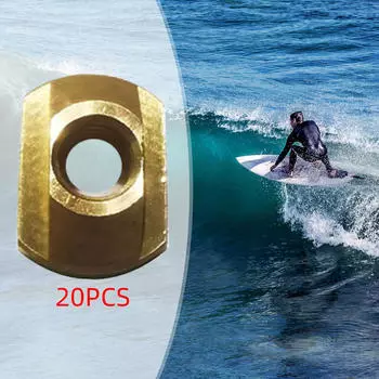 20Pcs M8 Hydrofoil Mounting T Nuts Supplies Portable Brass Thread Sliding Accessories for
