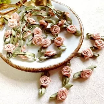 20 шт. мини-цветы ручной работы розы искусственные атласные ленты розетки аппликации из ткани для свадебного украшения аксессуары для шитья фиолетовый