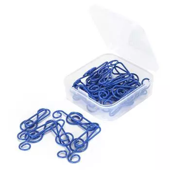 20Pcs Musical Note Paperclip Iron Bookmark Stationery Clip Memo Office Supplies Blue