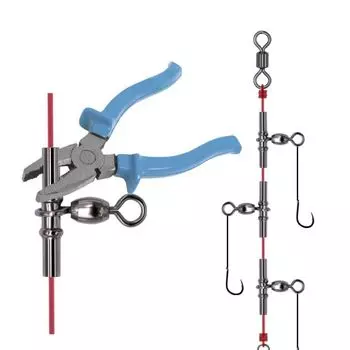 20pcs/pack T-Shape Crimp Sleeve Fishing Swivel Cross-Line Fishing Connector Hook Lure 4