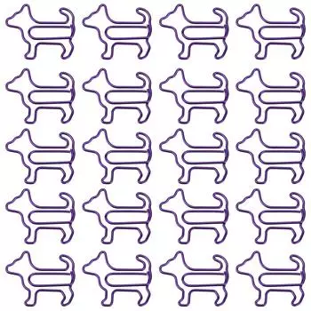 20Pcs Paperclips Bookmarks Metal Cartoon Shaped Office Supplies Clips Puppy