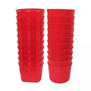 20pcs Plastic Chickens Rabbit Feeders With Hook Feeder Cage Cups Rabbit 20pcs