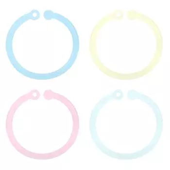 20 шт. Пластиковые кольца прозрачные гибкие свободные листы кольца для книг для школы домашнего офиса карты D Pink