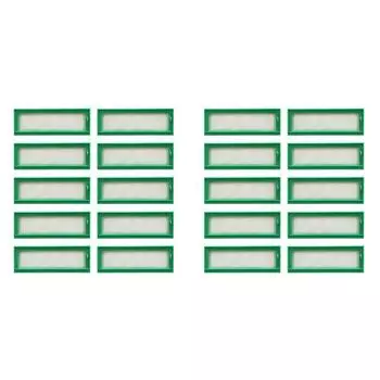 20Pcs Replacement Dust Filters Hepa Filters For Vorwerk Kobold VR200 Vacuum Cleaner Accessories зелёный
