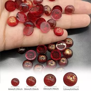 20 шт., круглое золотое кольцо из смолы с лицевой стороной 6/8/10/12 мм, полукруглые накладные полукруги, свободные бусины для поделок, ювелирных изделий, аксессуаров, ручной работы, материал 6mm белый