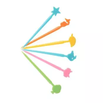 20 шт./набор милых зубочисток с изображением животных, зубочистки с изображением мультфильмов, вилки для фруктов Bento