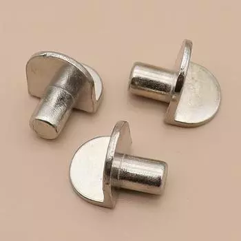 20Pcs Shelf Support Studs Pegs Pins Plugs 5Mm L-Shaped Cabinet Seperator Fixed Wooden Glass Layer Board Furniture Bracket Holder серебряный