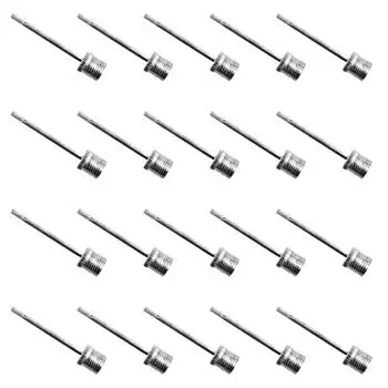 20Pcs Stainless Steel Inflatable Needle Air Valve Adaptor Pump Needles for Inflating Balls Air Pump Needle Easy to Use серебряный
