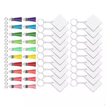 20 шт., сублимационные брелки-заготовки, двухсторонние брелки с теплопередачей, подвесные украшения для DIY