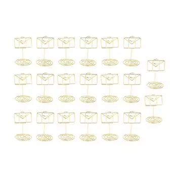 20 шт. держателей для номеров столов, симпатичные, изысканные, в форме маленького конверта, процесс защиты от ржавчины, фото