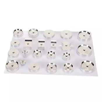 20PCS Watch Press Dies with Adapter Aluminum Alloy Closing Die Tool for Watch Back Case Maintenance