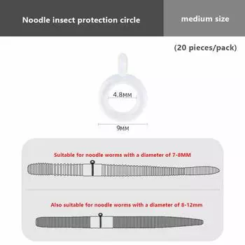 20Pcs White Pellet Lure Bait Bandage Elastic Transparent High Quality For Carp Coarse Fishing Tackle Band Gear Accessories 9mm