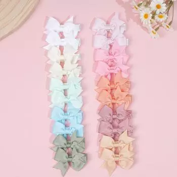 20Pieces 2 Baby Girls Fully Lined Hair Pins Hair Bows Alligator Clips for Little Girls Infants Toddler Hair Accessories