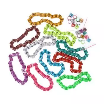 20шт 2022 многоцветное кольцо на ногу голубя с серьгами-словами прочное кольцо с птицей разноцветный