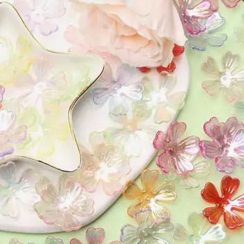 20шт 26,5 мм DIY бусы ожерелье кулон ювелирных изделий изготовление акриловых цветочных бусин разноцветный