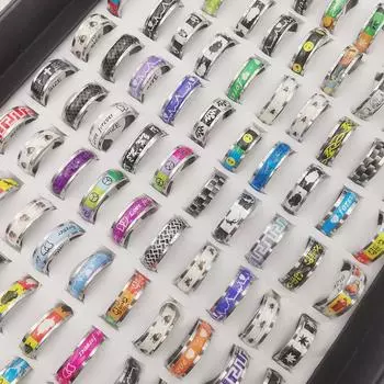 20шт кольцо из нержавеющей стали наклейка капельное масло орнамент кольцо