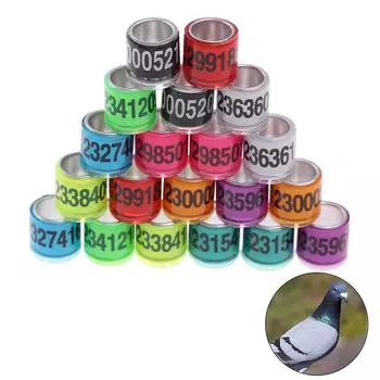 20шт кольцо на лапку голубя с надписью Прочное кольцо с птицей многоцветное синий