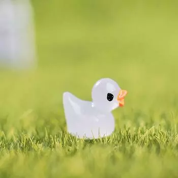 20шт мини-светящиеся утки из смолы светятся в темноте миниатюрный орнамент крошечная утка