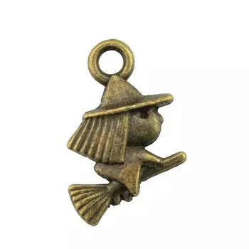 20шт Подвески Ведьмы Подвески Античная Бронза Цвет Цинковый Сплав 16X12мм