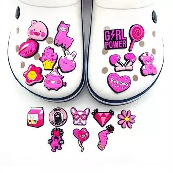 20шт популярные розовые серии ПВХ подвески для обуви для украшения обуви 20pcs