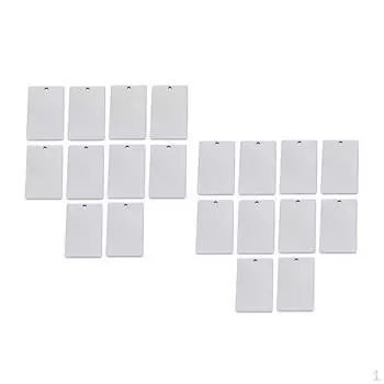 20шт прямоугольные пустые штампованные бирки подвески DIY гравировка ювелирные изделия 9x25mm