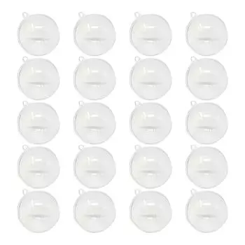 20шт Рождественские шары Креативные Рождественские шары Прозрачный полый шар 5 см One Size