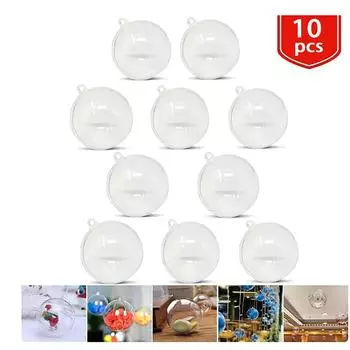 20шт Рождественские шары Креативные Рождественские шары Прозрачный полый шар 5 см One Size