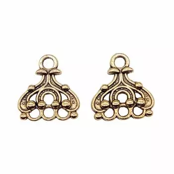 20шт серьги разъем ювелирные компоненты аксессуары античное золото цвет цинковый сплав 14х13мм
