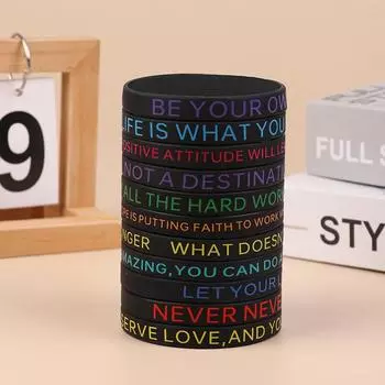 20шт силиконовые браслеты силиконовые мотивирующие браслеты браслеты набор растягивающиеся для мужчин женщин 20 pcs