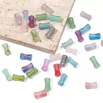 20шт стеклянная бусина с бамбуковым узлом для изготовления ювелирных изделий DIY браслет ожерелье телефонная цепочка 6*12mm 20pcs