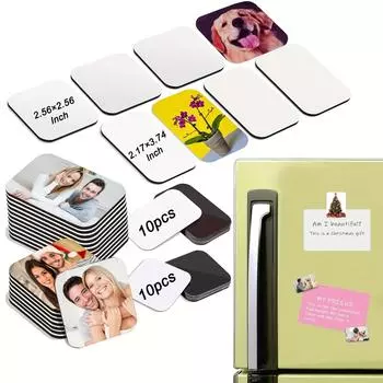 20шт сублимационные магнитные заготовки, сублимационные пустые магниты на холодильник, мягкие магнитные наклейки на холодильник, заготовки для DIY, домашняя кухня, декоративные 20pcs