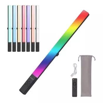 20В РГБ привело свет трубки складную светлую температуру цвета СИД 3200К-5500К ручки ручки чёрный