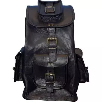 20X10X10 дюймов кожаный мужской рюкзак сумка для ноутбука портфель коричневый винтажный 20 x 10 x 10 in чёрный